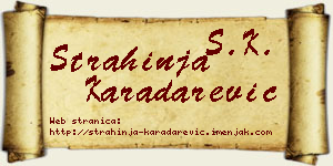 Strahinja Karadarević vizit kartica